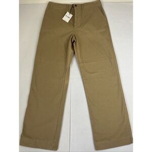 RE/DONE 90s High-Rise Loose Trousers Size 29 Button Fly Twill Chino Washed Khaki